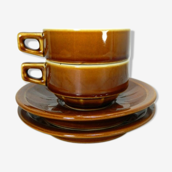 Pair of bistro cups and saucers