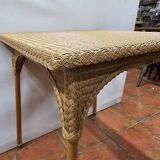 Vintage rattan table