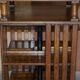 Victorian oak revolving library table circa 1880.