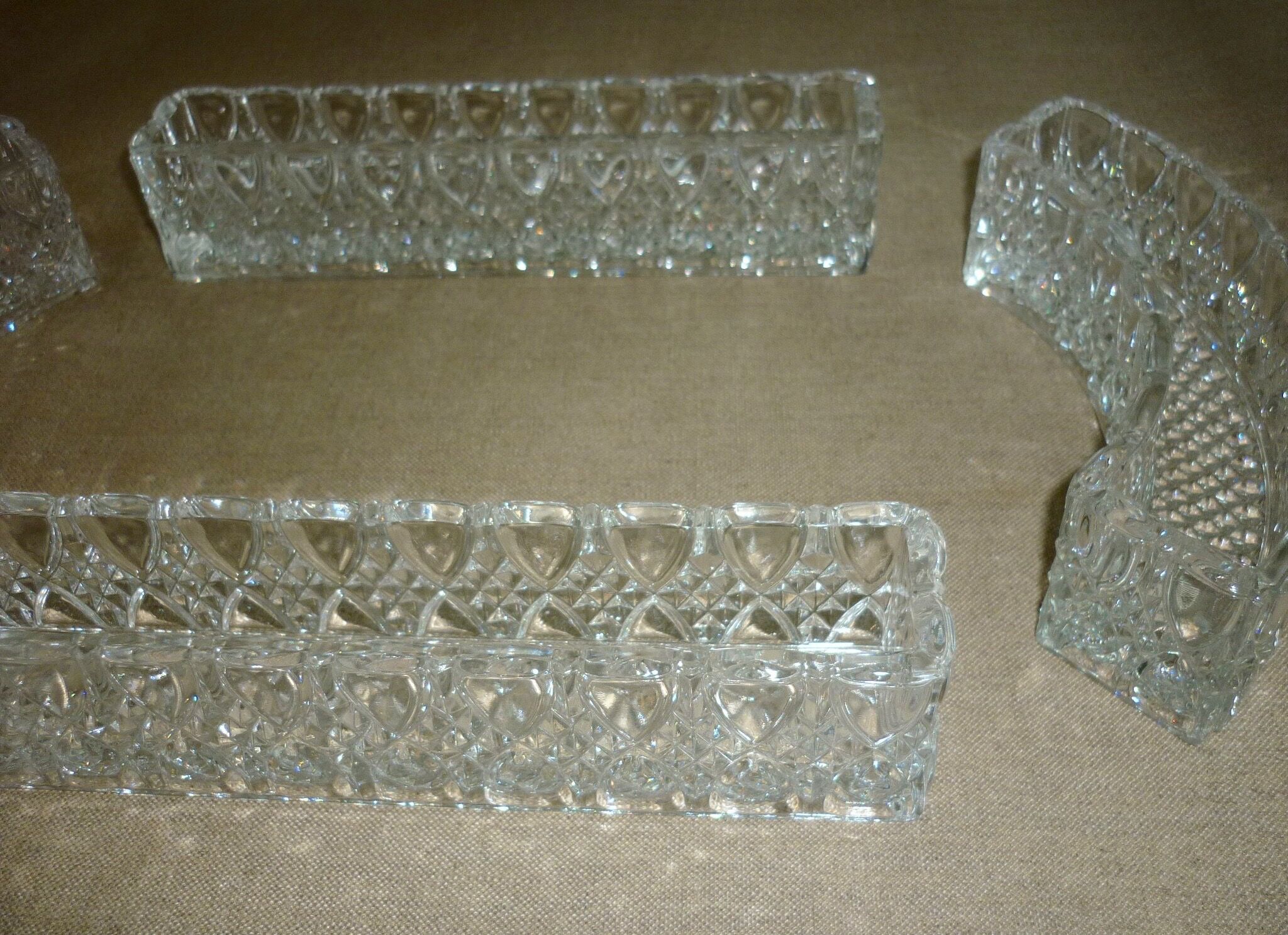Antique crystal runner or centerpiece