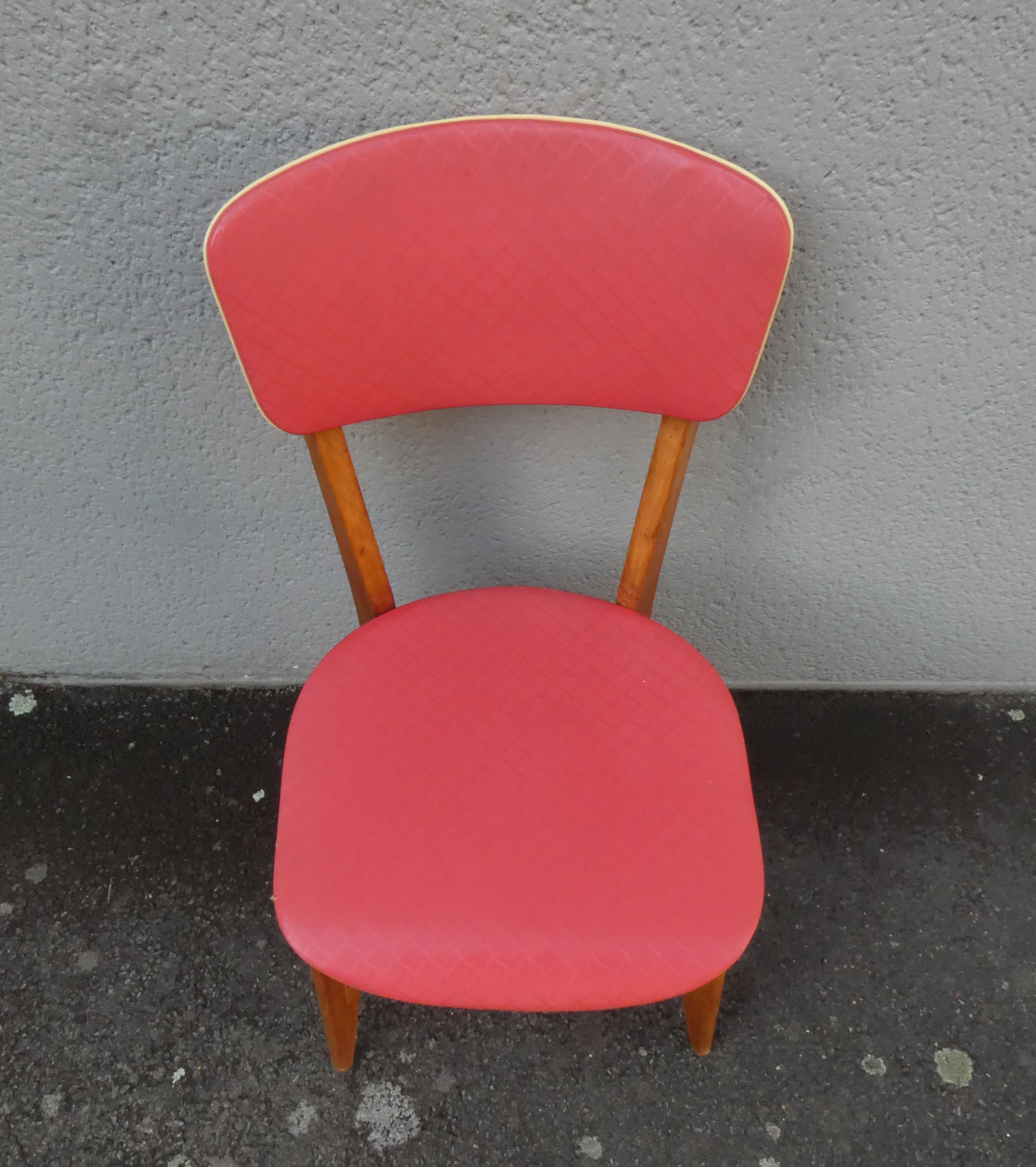 old vintage red chair
