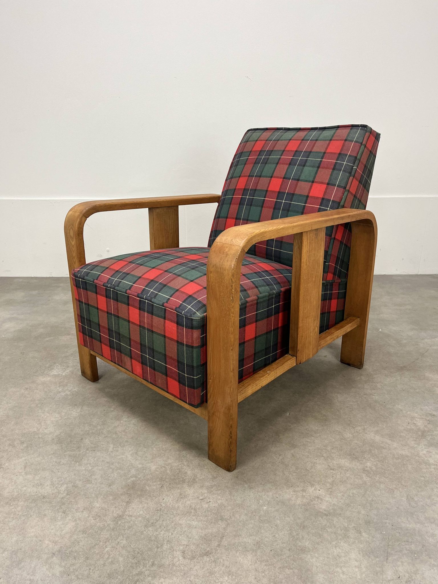 Fauteuil art déco bois années 30