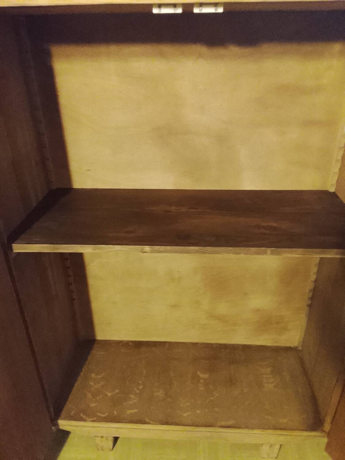 Vintage two-door wooden wardrobe