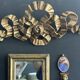 Ancient carved wooden fronton, Louis XVI bow, 19th century.