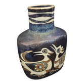 Vase danois 1960 Baca Line à décor d'oiseaux