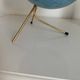 Vintage 1960 terrestrial globe Taride golden metal tripod - 28 cm