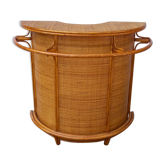 Bar en bambou et paille tressée
