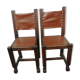 Série de 4 chaises bois et cuir