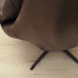 Fauteuil pivotant en cuir, design danois, années 1960, designer : HW Klein, fabrication : Bramin