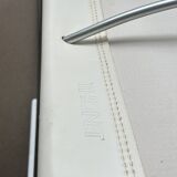 Mies van der Rohe armchair in white leather and chrome MR20 Thonet collection