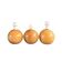 Three wooden ball-shaped lamp stands in light wood.