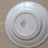 Assiettes plates en faïence de Sarreguemines , Watteau , U & C , années 50