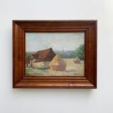 Peinture à l’huile signée Desvouas, 1900