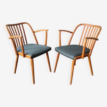 Paire de fauteuils style scandinave, Antonin Suman, pour Ton, tchèque, années 70
