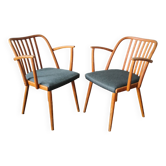 Pair of Scandinavian style armchairs, Antonin Suman, for Ton, Czech, 70s