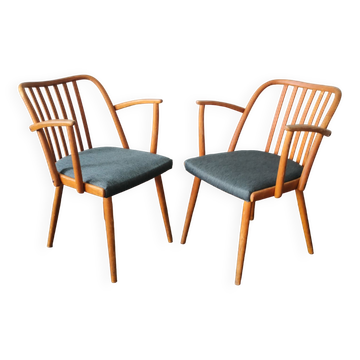 Pair of Scandinavian style armchairs, Antonin Suman, for Ton, Czech, 70s