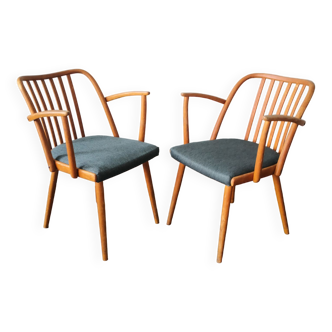 Pair of Scandinavian style armchairs, Antonin Suman, for Ton, Czech, 70s