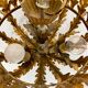 Antique chandelier with brass tassels, Banci design, Florence, Italy, 1950s