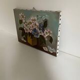 Small oil on old canvas