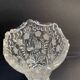 Polished and frosted molded crystal vase – Mid-20th century