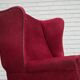 1970s, Danish highback armchair, furniture velour, ash wood legs.