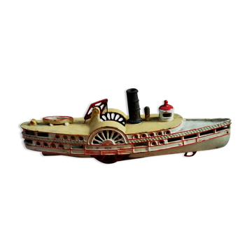 Old mechanical boat of the "Wilkins Toy Company"