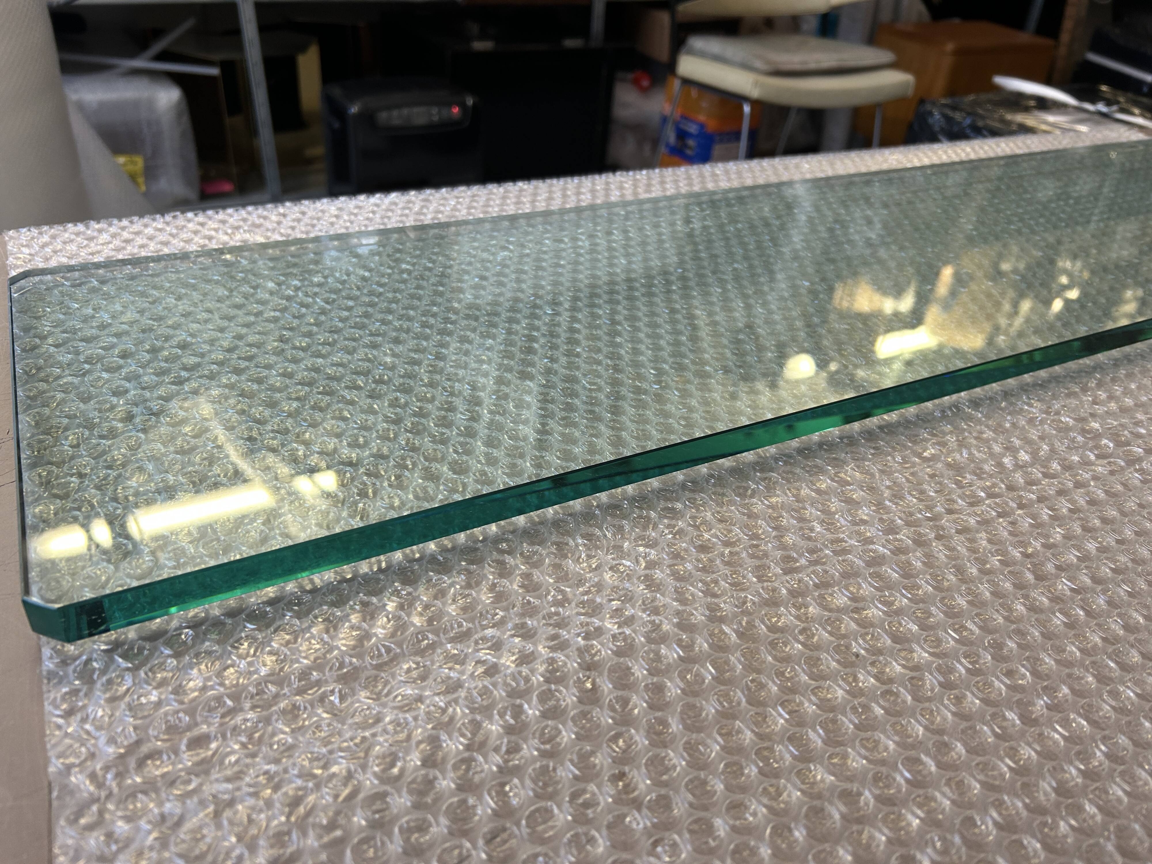 Stunning shelve Glass with Bronze brackets 1970s Peter Ghyczy