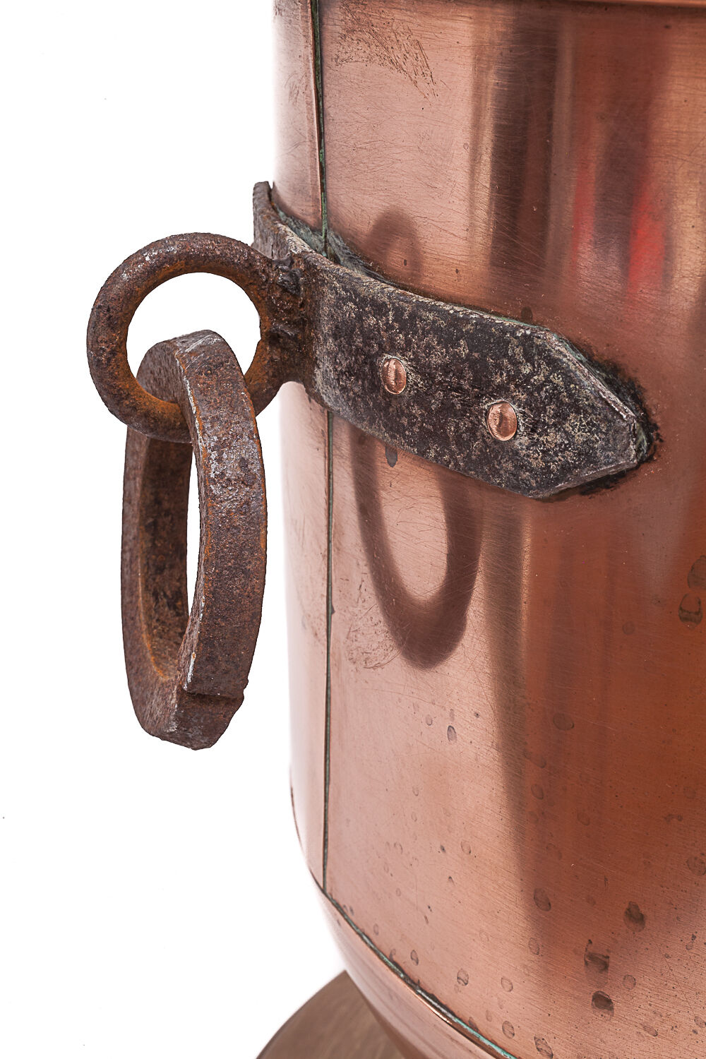 Copper planter and pedestal