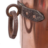 Copper planter and pedestal