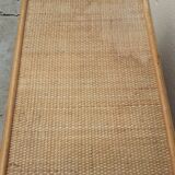 Commode osier et rotin