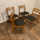 Série de 4 chaises vintages style scandinave