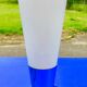 Old lamp design art deco vintage metal and opaline