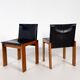 Mid-Century Modern Set of 4 Chairs in the Style of Scarpa, 1970s