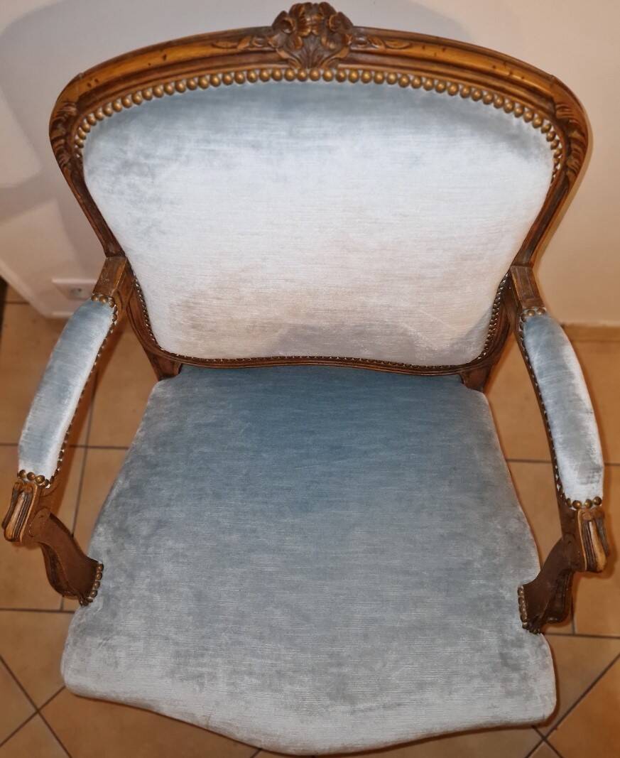 4 fauteuils cabriolet style Louis XV