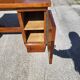 Bureau art deco en noyer 3 tiroirs et une porte