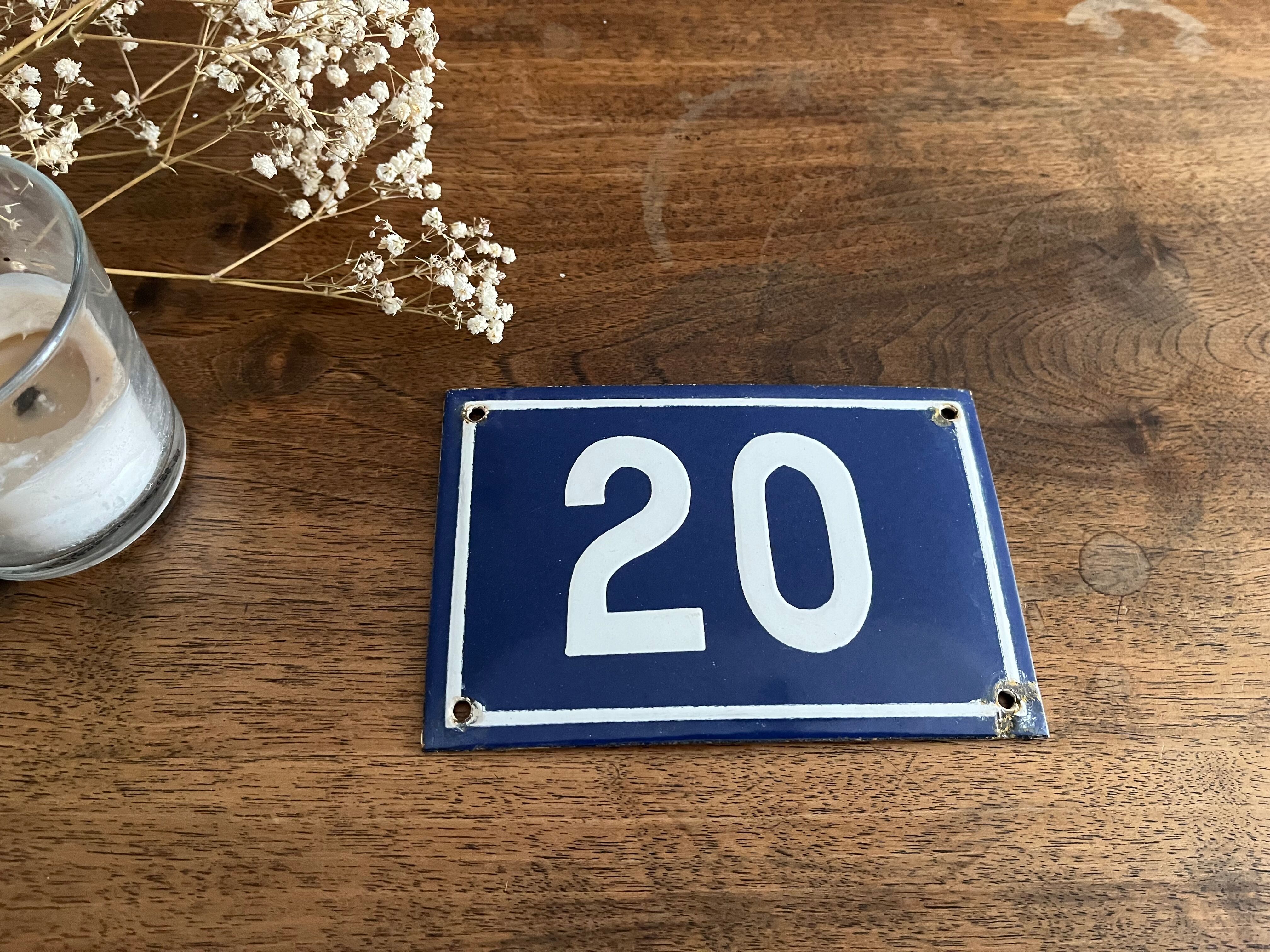 Enamelled plaque number 20