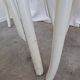 Set of 6 Vintage Thonet Style Dining Chairs: White Wood & Cane Seat