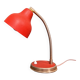 Vintage articulated desk lamp in red lacquered metal, 1950s