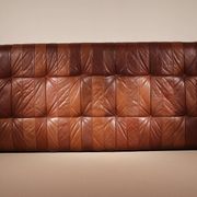 Lit de jour 'DS-80' en cuir patchwork cognac par De Sede, Suisse