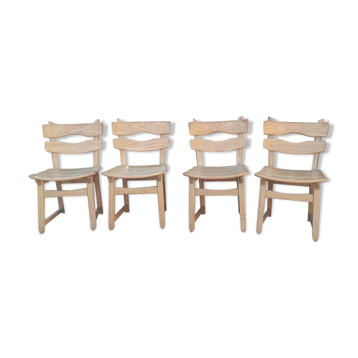 Set of 4 oak chairs