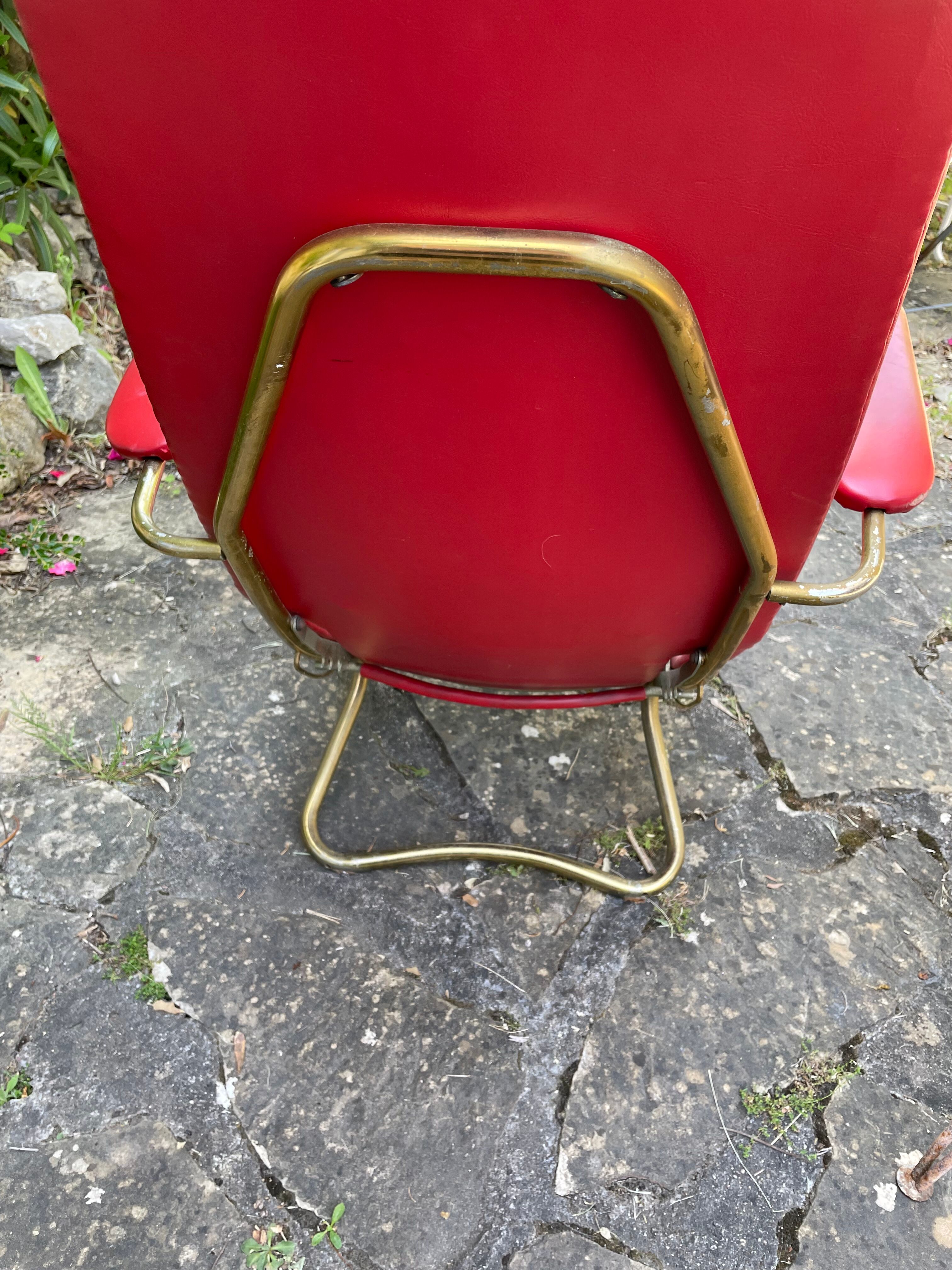 Fauteuil inclinable vintage en skaï