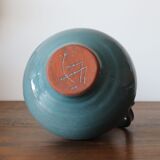 Varnished blue terracotta pitcher