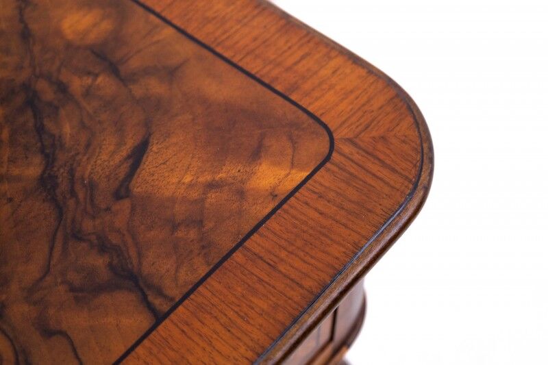 Walnut desk, Northern Europe, circa 1900. After restoration.