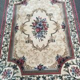 Persian rug in virgin wool, red beige velvet, 200x170 Saint Maclou