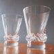 2 wine glasses from the 1950s in crystal by Daum, Sorcy model