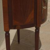Antique half moon console-chest made by fils d'alfred wimphen in marquetry 2 drawers