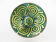 Centerpiece - email of limoges-geometric pattern mid century