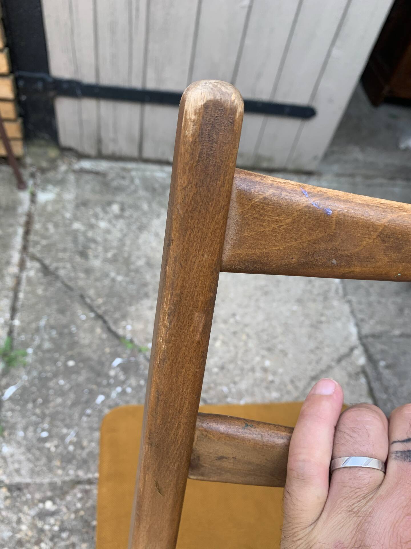 Pair of Vintage Scandinavian "Ladderback" Chairs (1960) - To Restore