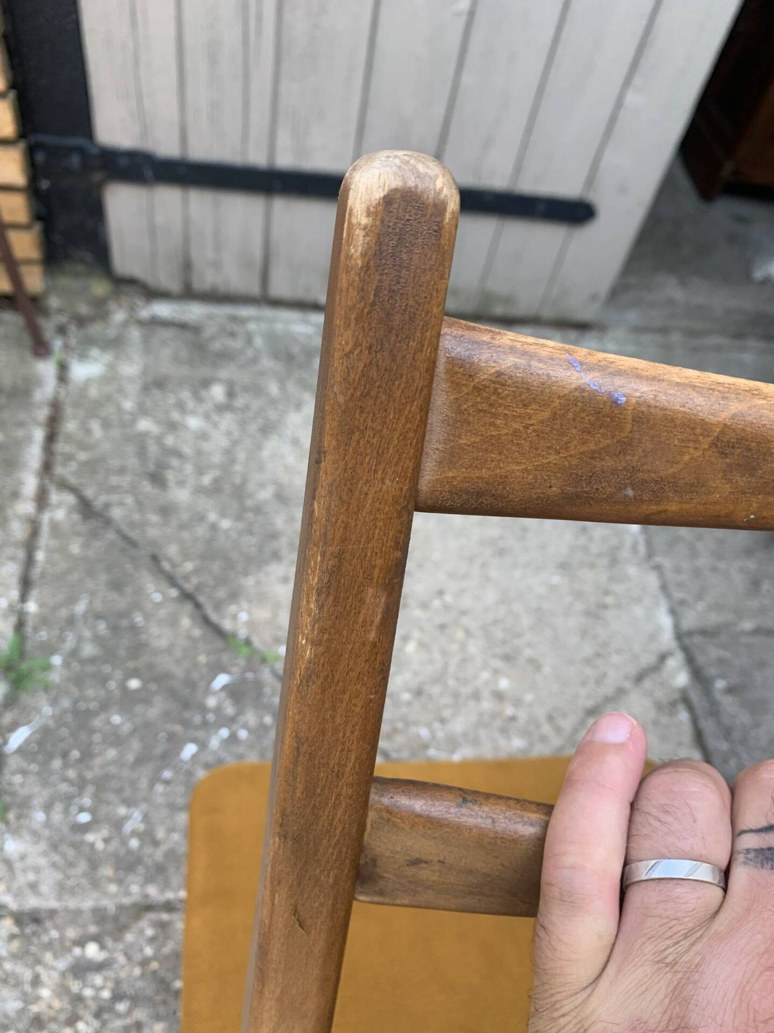 Pair of Vintage Scandinavian "Ladderback" Chairs (1960) - To Restore