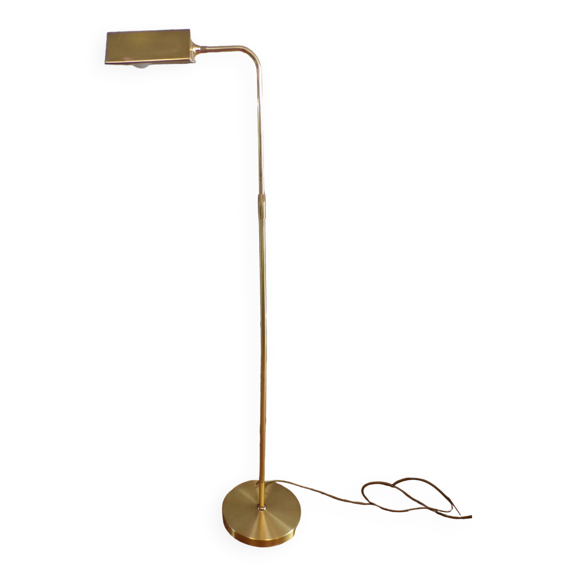 Brass reading floor lamp